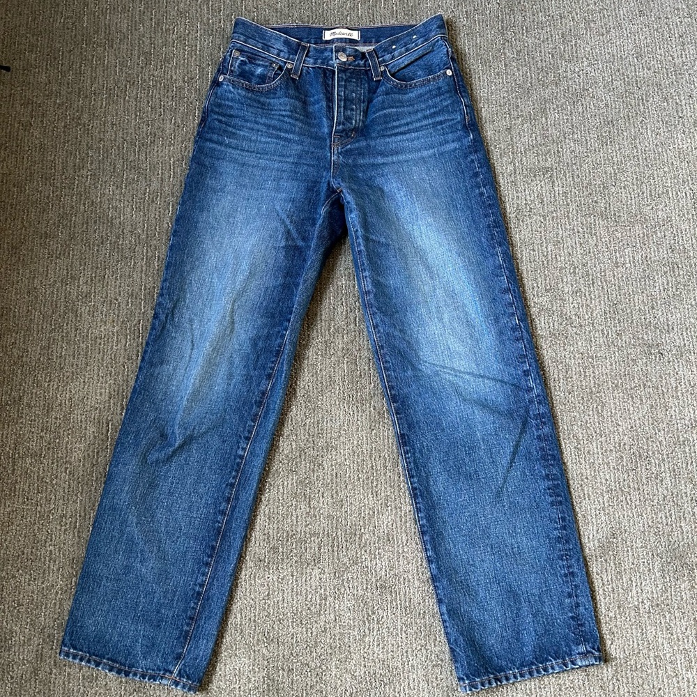 Madewell Low Slung straight jeans in stoughton wash